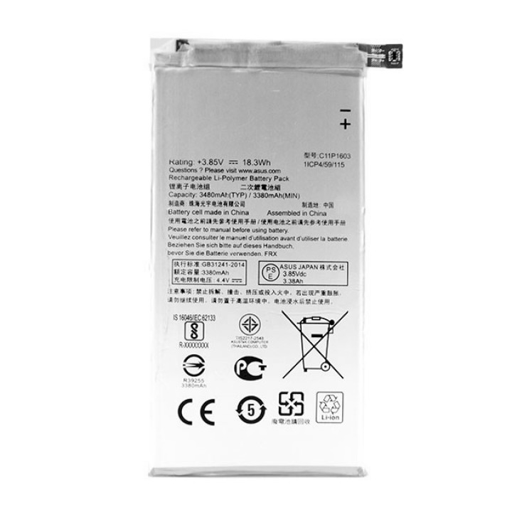 Аккумулятор C11P1603 для Asus Zenfone 3 Deluxe ZS570KL / ZS550KL (Original) 3480mAh