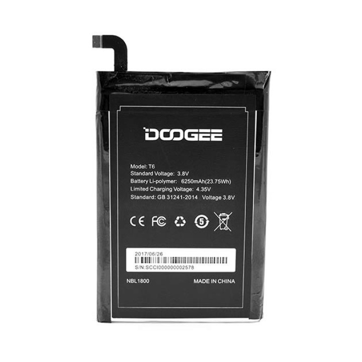Акумулятор T6 для DOOGEE T6, DOOGEE T6 Pro, Homtom HT6 (ORIGINAL) 6250мAh