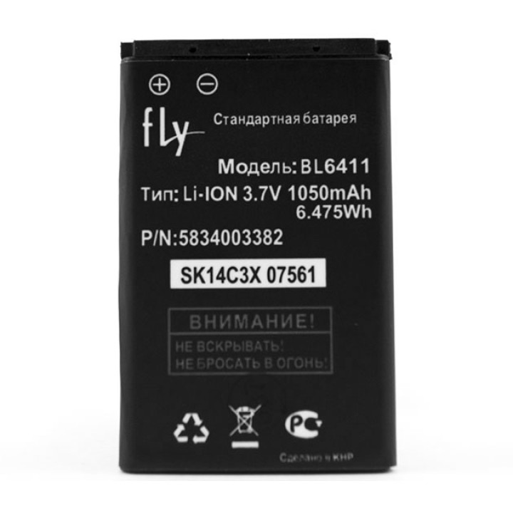 Аккумулятор BL6411 для  Fly DS107D, DS103D, DS104D, DS105, Ezzy Trendy 2, Ezzy 5, TS90 , TS91 (ORIGINAL) 1050mAh