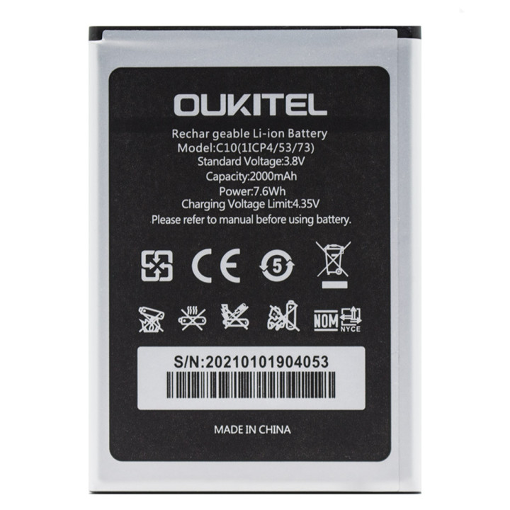 Акумулятор для Oukitel C10 (Original) 2000mAh