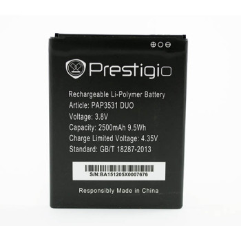 Акумулятор PAP3531 для Prestigio MultiPhone 3531 DUO, 3530, 3532, 7530, 2500мAh