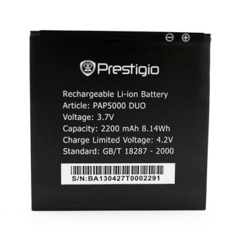 Аккумулятор PAP5000 для Prestigio MultiPhone 5000 DUO, 2200мAh