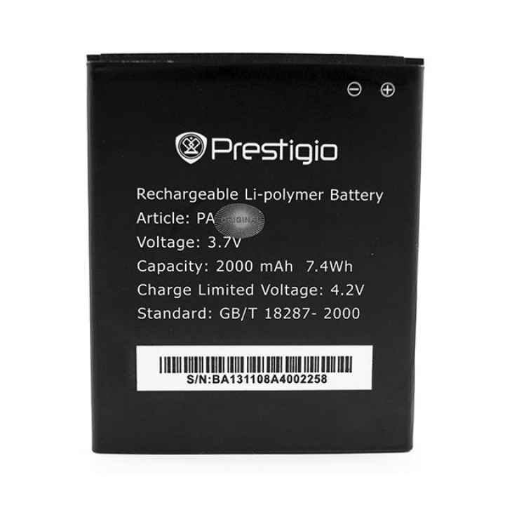 Аккумулятор PAP5044 для Prestigio MultiPhone 5044 DUO, 2000мAh