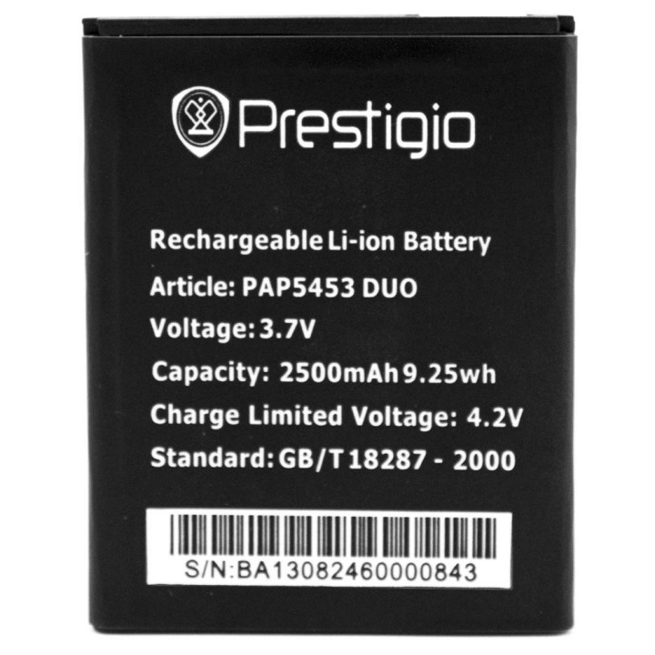 Аккумулятор PAP5453 для Prestigio MultiPhone 5453 DUO (Original) 2500mAh