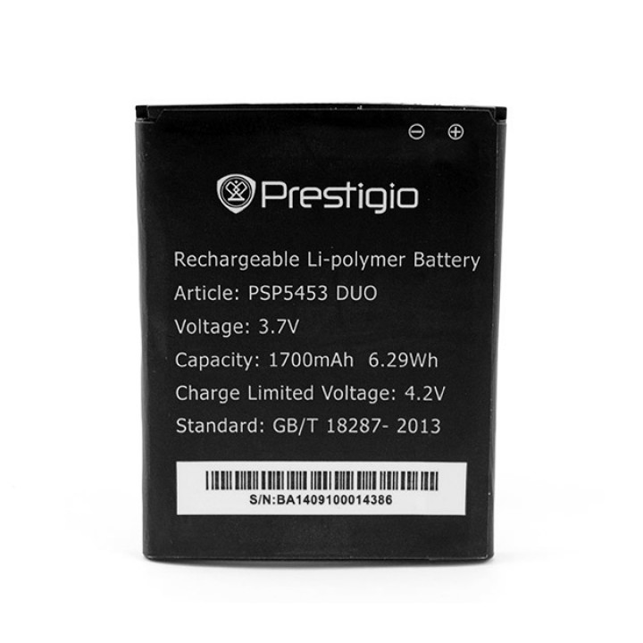 Акумулятор  PSP5453  для Prestigio MultiPhone 5453 Duo, 1700мAh