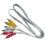Кабель перехідник 3RCA - 3RCA 1,2m тюльпан