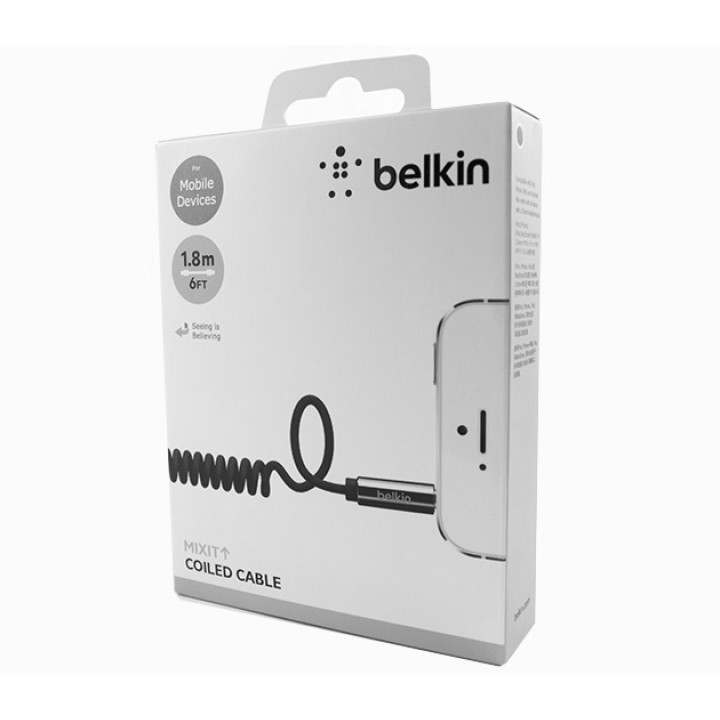 Кабель AUX Belkin mini Jack (3.5мм на 3.5мм ) 1.8м