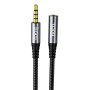 Кабель Аux Hoco UPA20 3.5 audio extension cable 1м, Grey