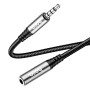 Кабель Аux Hoco UPA20 3.5 audio extension cable 1м, Grey