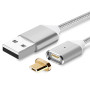 DATA-кабель Magnetic Clip-On micro USB Silver 1-м.