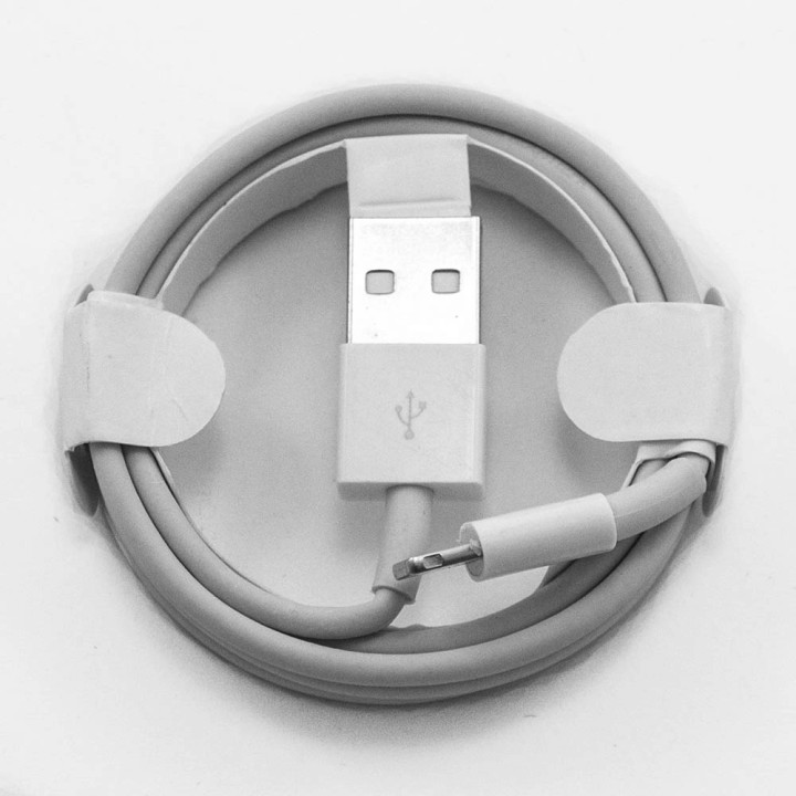 DATA-кабель USB - Lightning для Apple iPhone 5, 6, 7, 8, X   0.6 м, White