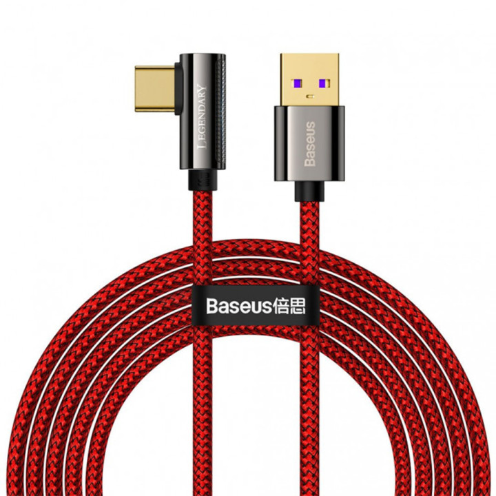 Data-кабель Baseus CACS000509 USB - Type-C 66W 2m, Black-Red
