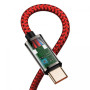 Data-кабель Baseus CACS000609 Type-C - Type-C 5A 100W 1m, Black-Red