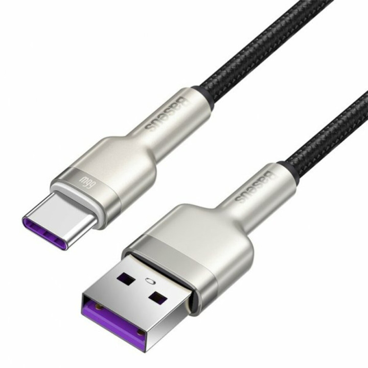 Data-кабель Baseus Cafule Series Metal CAKF000101 PD66W USB-Type-C 1m, Black