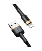 Data Кабель Baseus Cafule CALKLF-BV1 USB to Lightning 2.4A 1m, Black