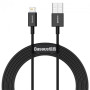 USB Cable Baseus Superior Series Lightning CALYS-C01 2.4A 2m, Black