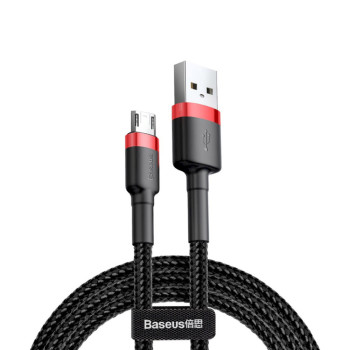 Data-кабель Baseus Cafule CAMKLF-B91 microUSB 2.4A 1m, Black