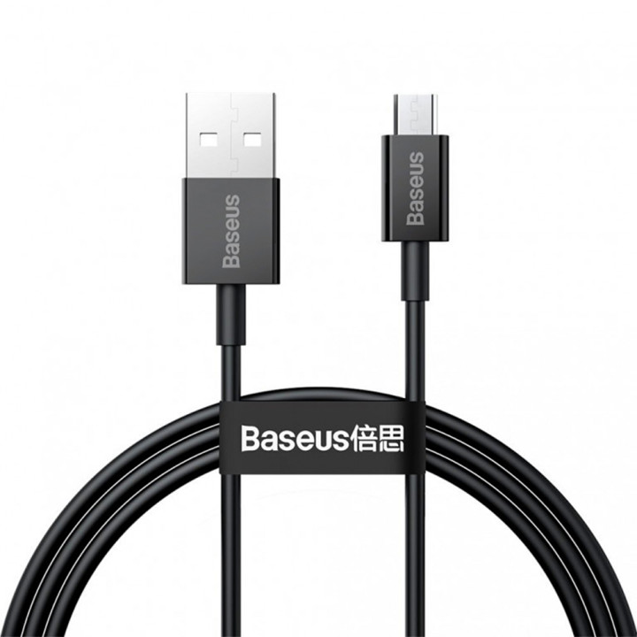 Data-кабель Baseus CAMYS-01 microUSB 2A 1m, Black