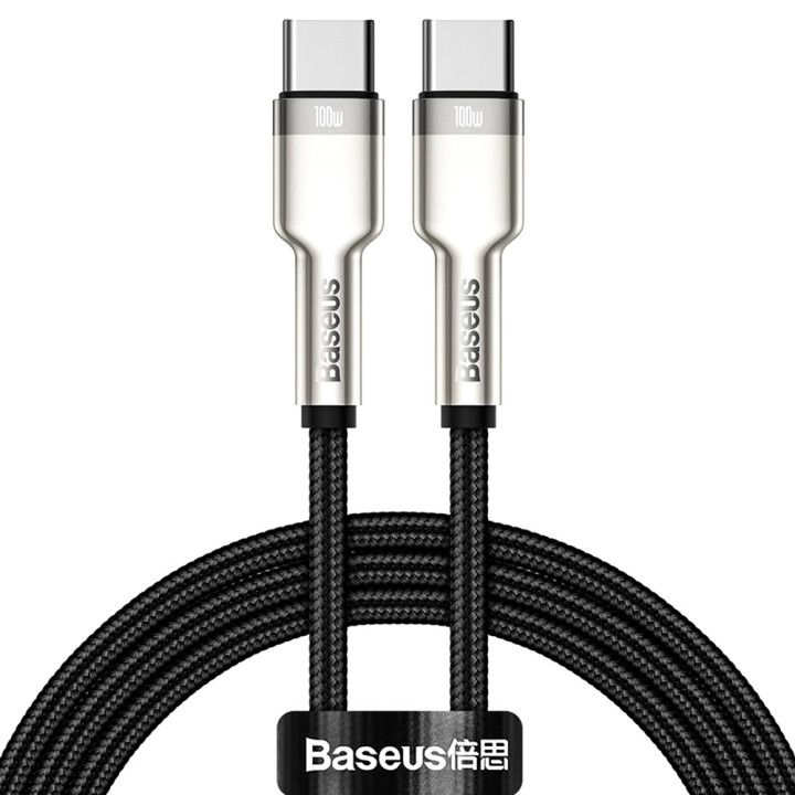 Data-кабель Baseus Cafule CATJK-D01 Type-C-Type-C 5A 100W 2м, Black
