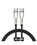 Data Кабель Baseus CATJK-C01 Cafule Series Type-C toType-C 100W 1m, Black
