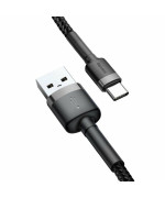 Data-кабель Baseus Cafule CATKLF-AG1 USB - Type-C 3A 0.5m, Black-Gray