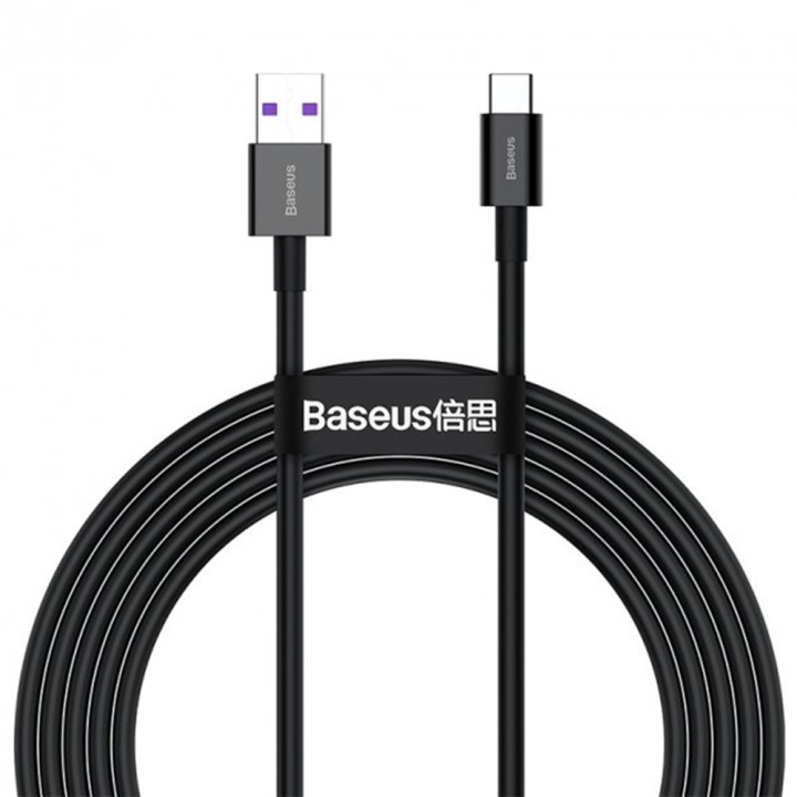 USB Cable Baseus Superior Series CATYS-A01 Type-C 66W 6A 2m, Black