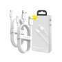 USB Cable Baseus Simple Wisdom Data Cable Kit MicroUSB TZCAMZJ-02 (2PCS/Set) 1.5m, White