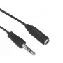 Aux кабель удлинитель Epik 3.5 мм mini-jack (M) - (F) 1.5 м, Black