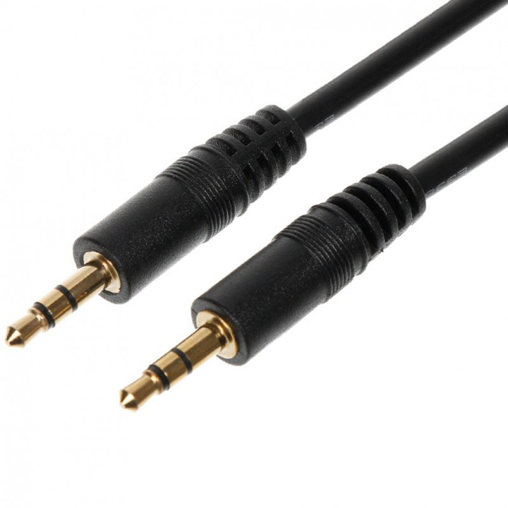 Aux кабель Epik 2 pin 3.5 мм mini-jack 3-м, Black