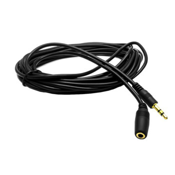 Aux кабель подовжувач Epik 3.5 мм mini-jack (M) - (F) 5 м, Black