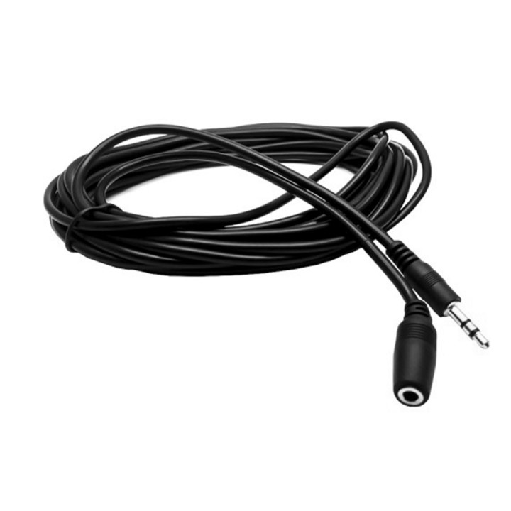Aux кабель подовжувач Epik 3.5 мм mini-jack (M) - (F) 5 м, Black