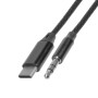Кабель переходник Epik Type-C to AUX mini jack 3.5 mm hi-fi stereo 1м, Black