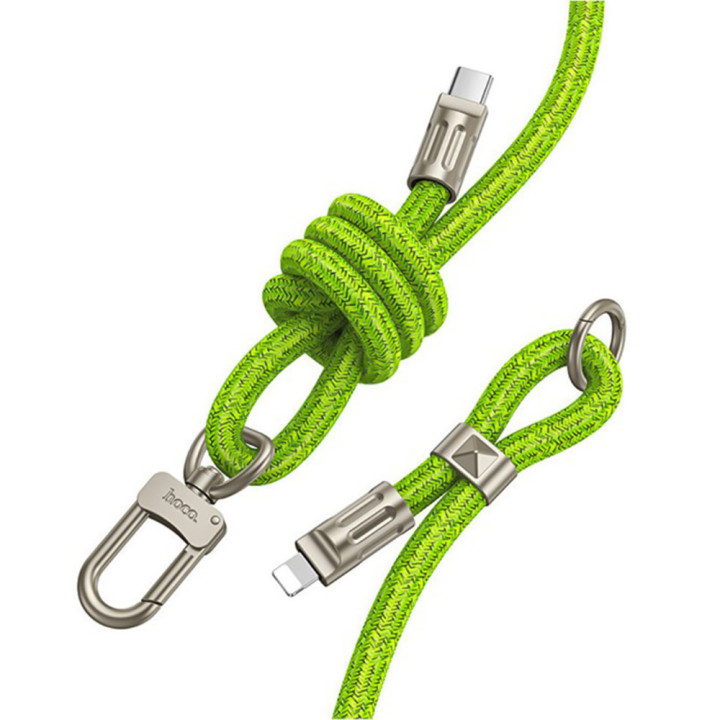 Кабель - брелок Hoco GH7 Type-C to Lightning 20W 1.8m, Green