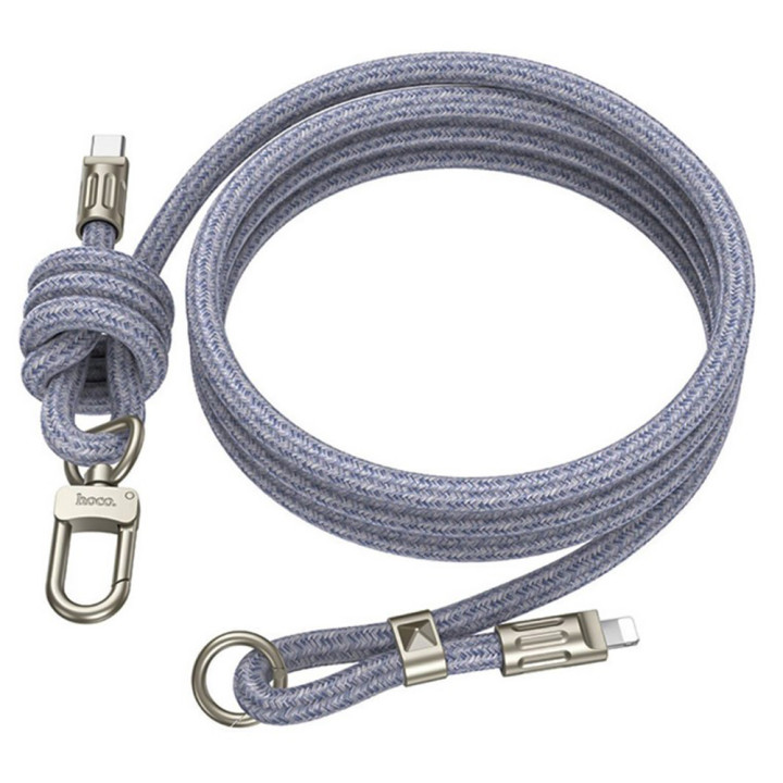 Кабель - брелок Hoco GH7 Type-C to Lightning 20W 1.8m, Blue