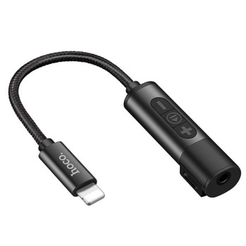 Переходник разветвитель Hoco LS6 Lightning - AUX Black