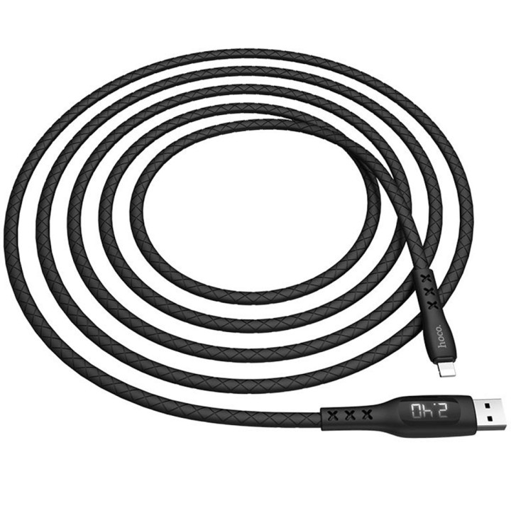 DATA-кабель Hoco S6 Sentinel Lightning 1.2-м. Black
