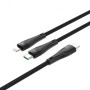 USB кабель HOCO U102 5A 100W 2in1 Type-C to Type-C/Lightning 1.5m, Black
