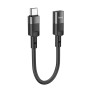USB кабель HOCO U107 Type-C (Male) to Type-C (Female) 3A 1.2m, Black