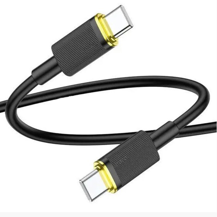 USB кабель HOCO U109 100W Type-C to Type-C 1.2m, Black