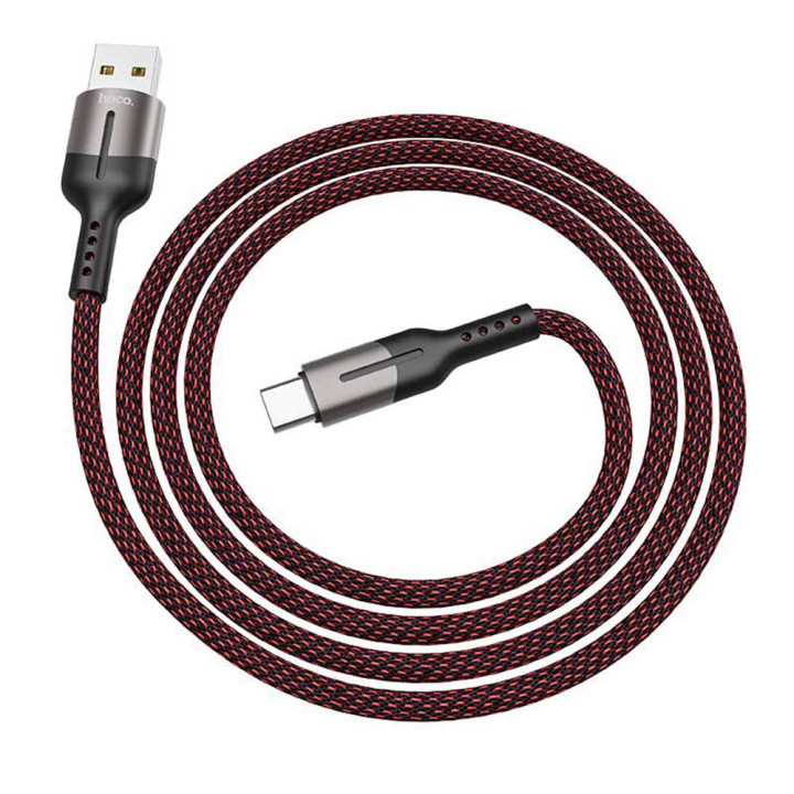 Data-кабель Hoco U68 Gusto Type-C 5.0A, 1.2-м., Black