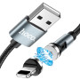 Data-кабель Hoco U94 Universal Rotating Lightning 1.2 м, Black
