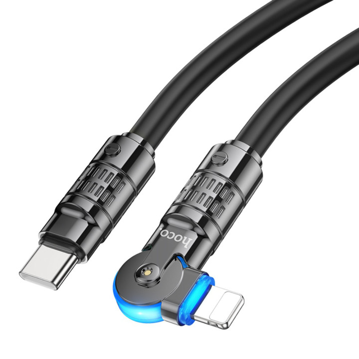 Кабель HOCO U118 Type-C to Lightning 27W 3A 1.2m, Black