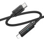 USB кабель Hoco U127 Type-C to Lightning 27W 1.2m з дисплеєм, Black