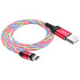 Data-кабель Hoco U90 Magnetic and RGB LED Sreamer USB - Lightning 2A, 1m
