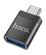 Переходник OTG Hoco UA17 USB - Type-C, Black