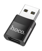 Переходник OTG Hoco UA17 Type-C - USB 2.0, Black
