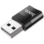 Переходник OTG Hoco UA17 Type-C - USB 2.0, Black