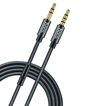 AUX кабель Hoco UPA04 "Noble Sound" микрофон 1м, Black