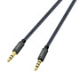 AUX кабель Hoco UPA04 "Noble Sound"+мікрофон 1м, Black