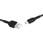 DATA-кабель Hoco X20 Flash Charged MicroUSB 2.4A 1m, Black
